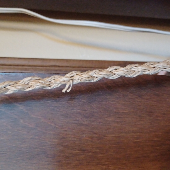 Round raffia purse, boho - Picture 3 of 9